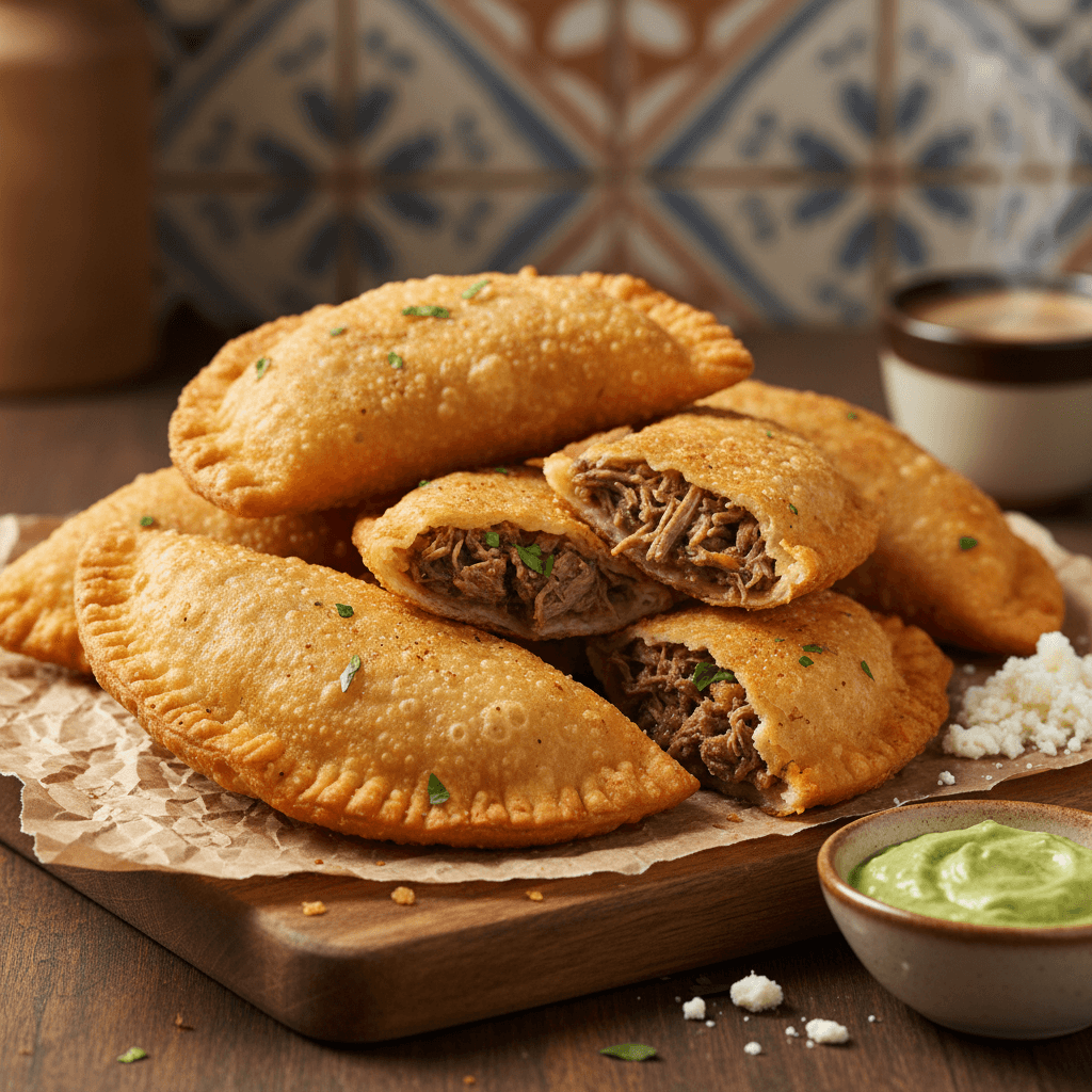 Empanadas venezolanas doradas y crujientes