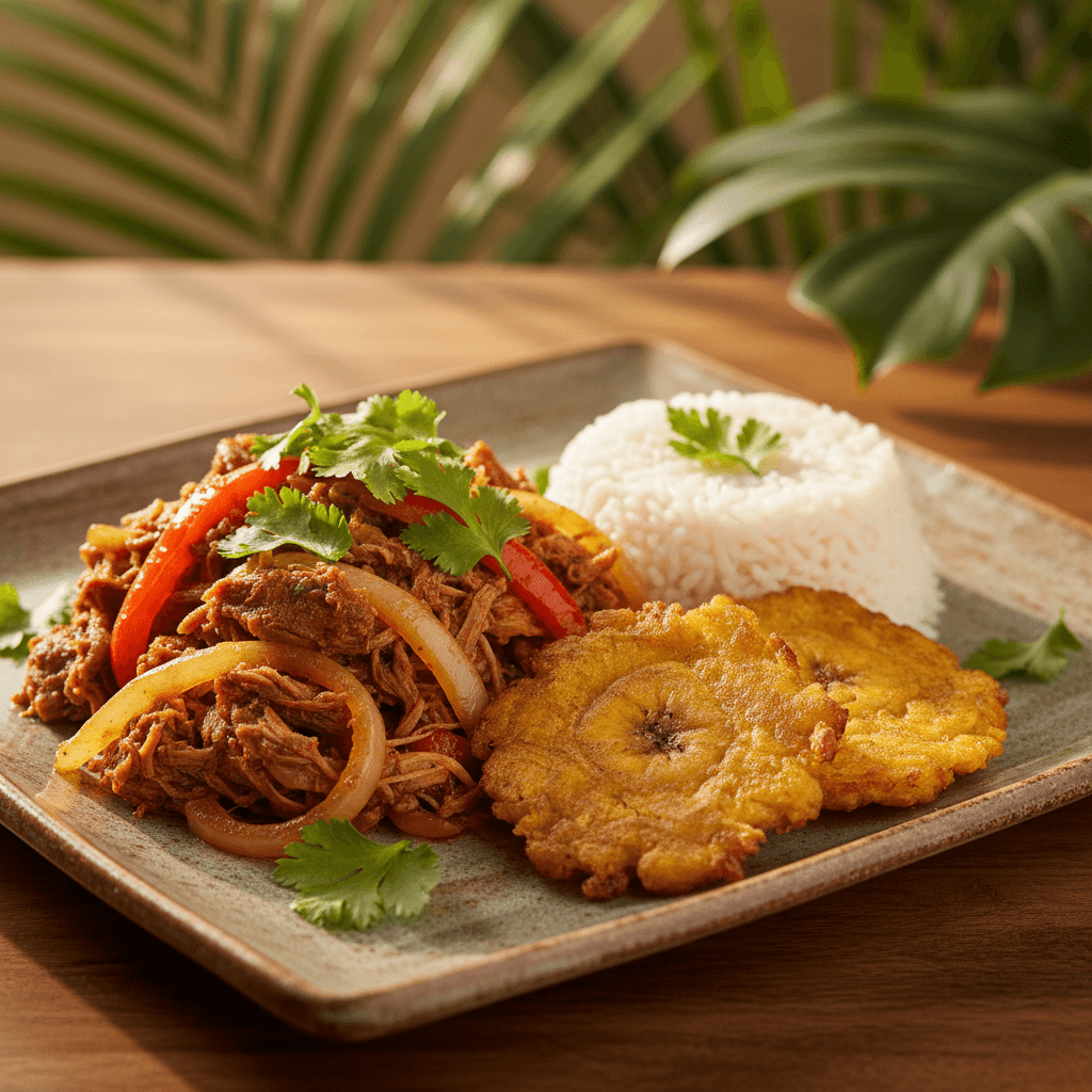 Carne mechada venezolana guisada con aliños tradicionales